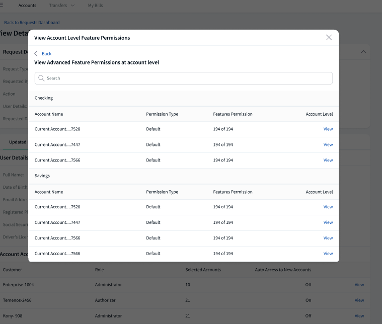 Account Level Permissions